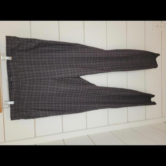 Simply Vera Vera Wang XXL darkish brow/grey plaid skinny pants - Picture 2 of 6